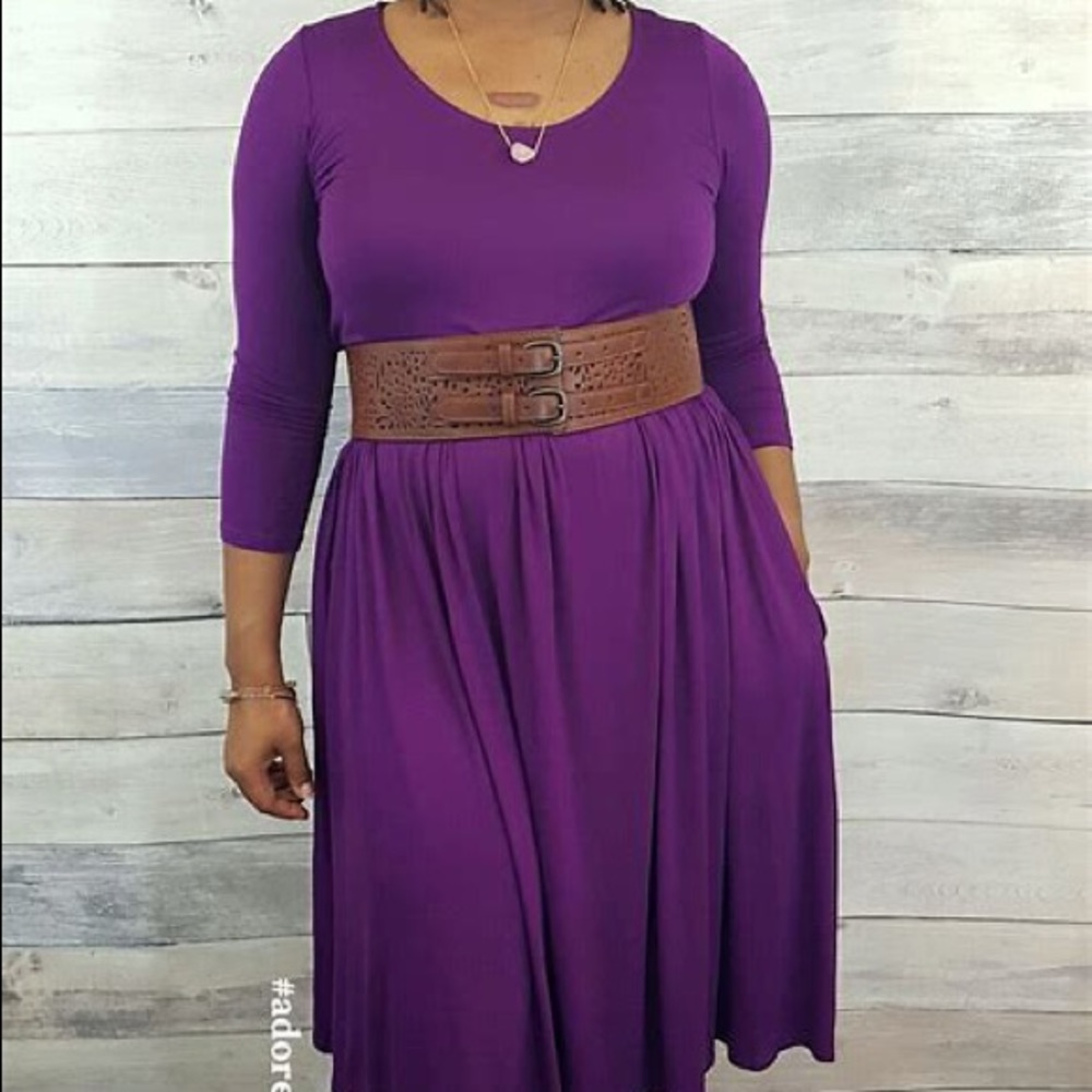 knee length dresses for ladies Agnes & Dora Essential Midi Dress in Colored Aztec: Final Sale. No Returns or Exchanges